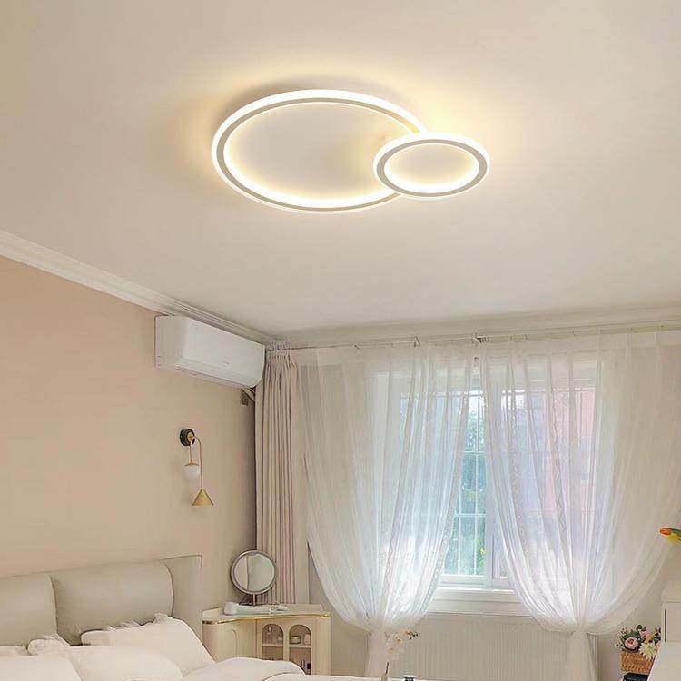 奶油风客厅灯吸顶现代简约大气LED高级感卧室灯主灯广东中山灯具