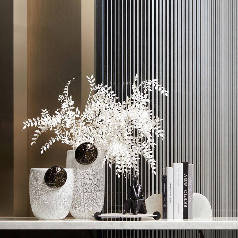 白色透明玻璃花瓶现代简约办公室客厅插花餐桌面装饰摆件水培花器