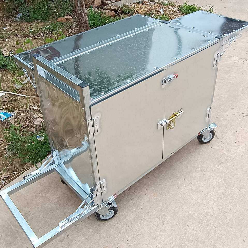 带门可折叠拆卸带轮金属承重摆摊地摊夜市多功能美食餐饮烧烤餐车