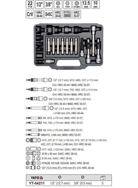 易尔拓原装汽修汽保工具22件发电机拆卸组套发电机组维修YT-04211
