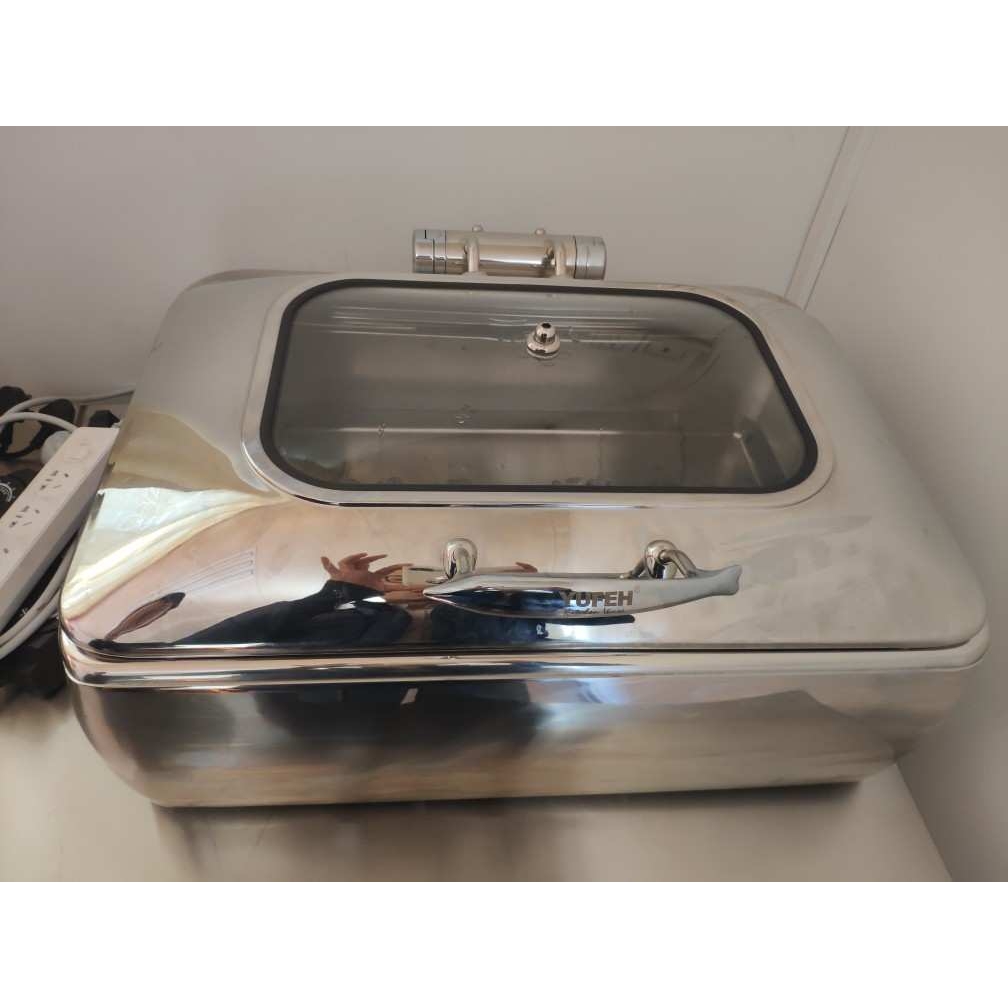 YUFEH宇辉S1011F长方形液压翻盖可视自助餐炉电加热保温炉布菲炉