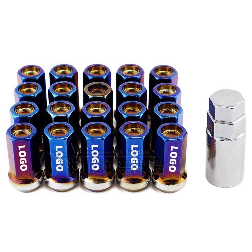 汽车改装轮毂螺丝 42mm烤蓝外六角 防盗螺丝/轮胎/轮毂螺丝螺母