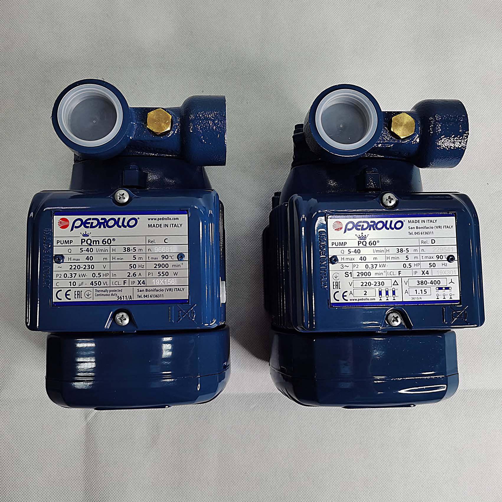 pedrollo意大利原装佩德罗PQM60机床高压循环油水泵380V 220V