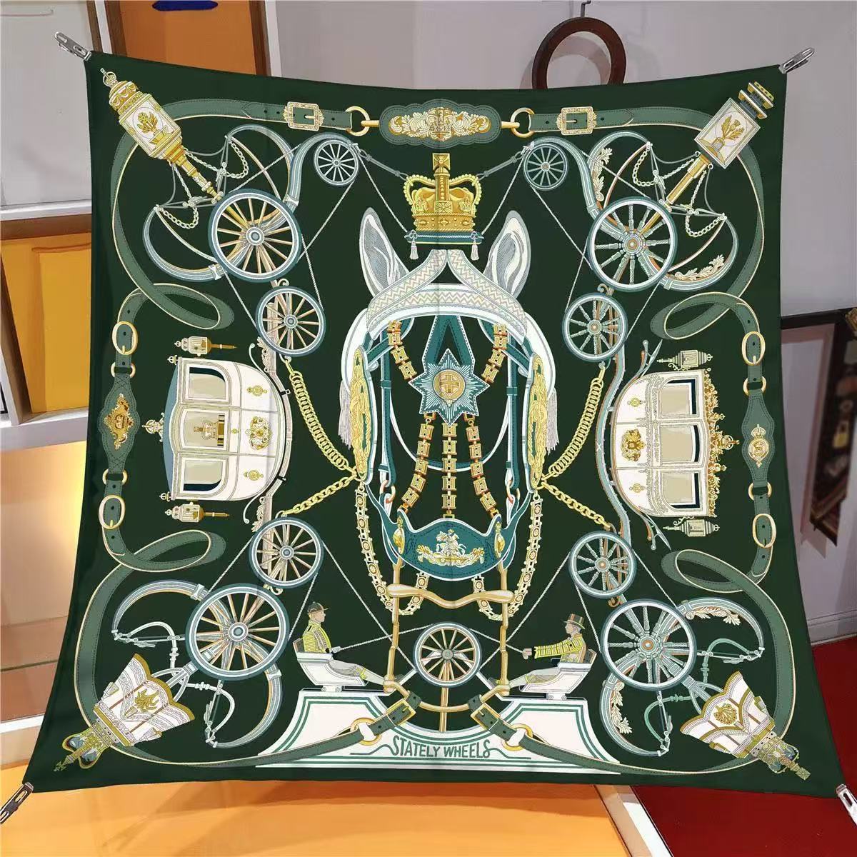 羊毛桑蚕丝【尊贵之轮】86丝毛方巾双面异色丝毛围巾披肩女Q752