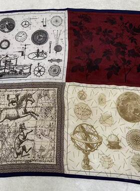 100%桑蚕丝【65cm双绉集合】真丝双绉夏季百搭丝巾气质蓝色H200