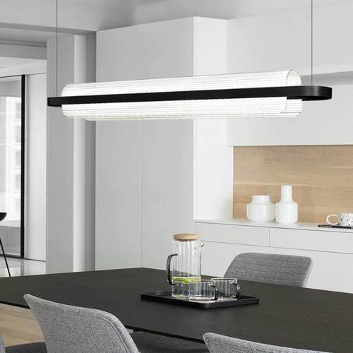 轻奢餐厅吊灯复古现代极简创意办公室岛吧台茶室书桌展厅长条吊灯