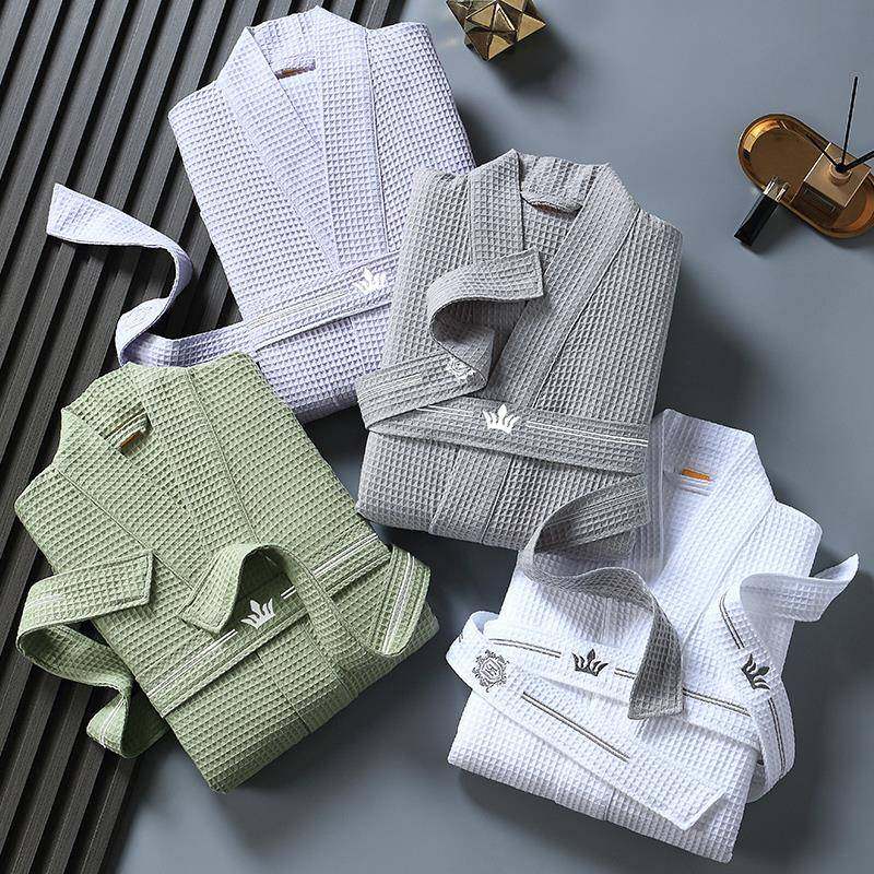 酒店纯棉浴袍吸水速干长款睡袍女浴衣男成人四季通用2024新款媛洛