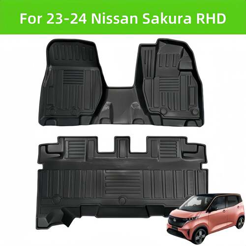 For 23-24 Nissa Sakura RHD TPE Car Floor Mat/Rear Trunk Mat