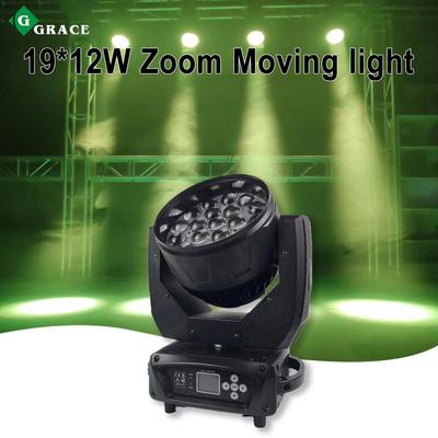 19*15W Aura LED Stage Light System Zoom Wash Moving Head