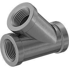 Low-Pressure,Galvanized Iron, Wye Connector,3/8 NPT Female
