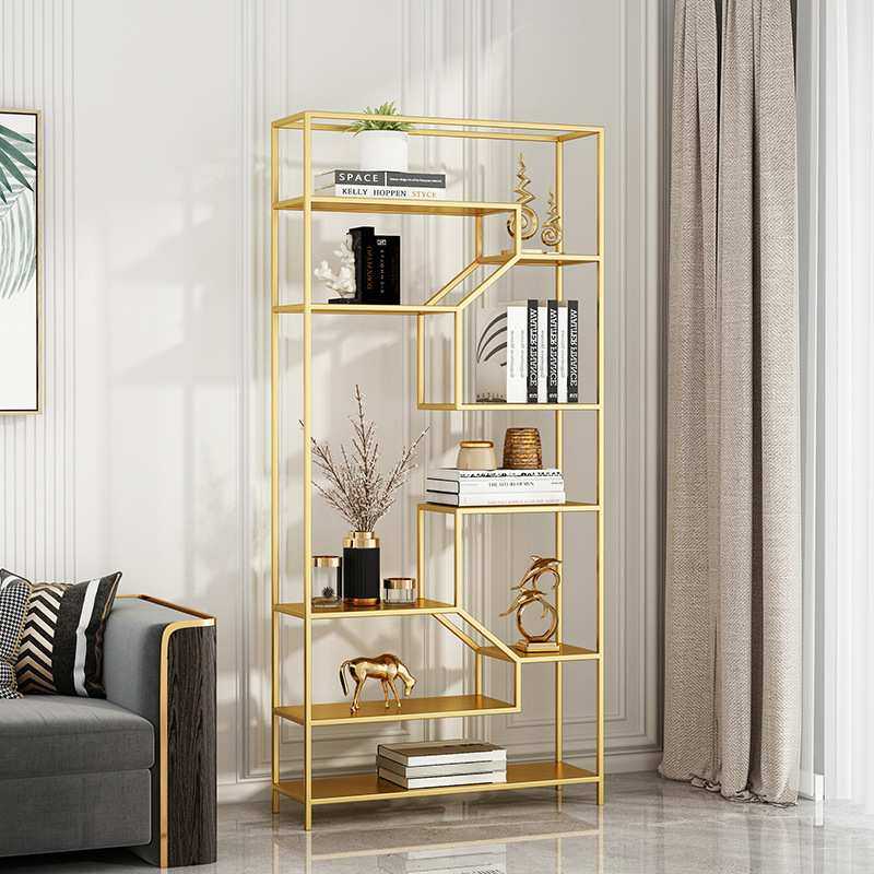 轻奢书架落地铁艺客厅置物架办公室隔断创意多层书柜现代简易靠墙,模玩/动漫/周边/娃圈三坑/桌游,模型制作工具/辅料耗材,淘宝优惠券,粉丝福利购,淘宝优惠卷