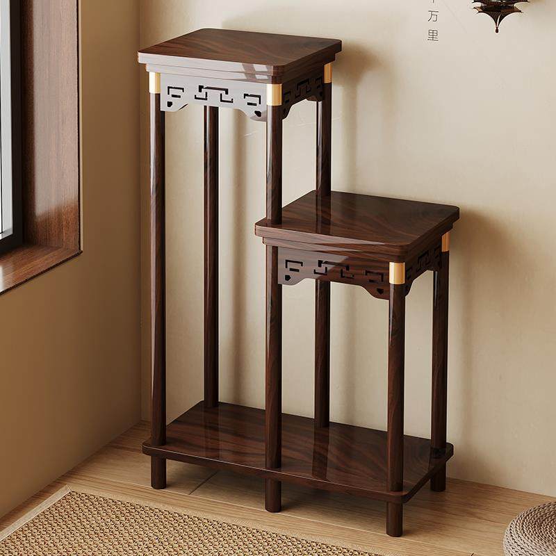 中式花架子客厅落地式置物架阳台实木花台2025新款室内多层花盆架