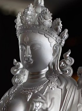 琉璃白度母绿度母观音菩萨佛像摆件佛堂客厅居家大尺寸佛像高70cm