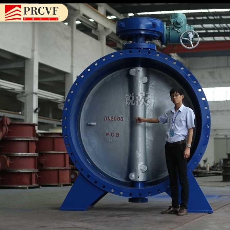 【折扣价】水电站大口径法兰蝶阀D942X手电动一体排污供水管网大