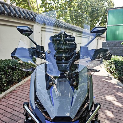 骑仕牛适用于升仕368G前挡风玻璃改装GV款加高透明风挡挡雨板配件