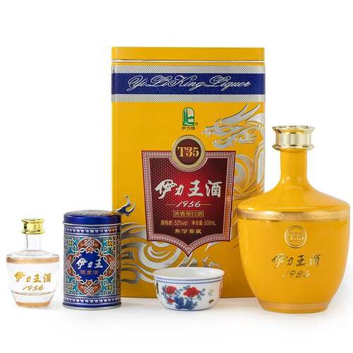 新疆伊力特伊力王酒黄王T35 浓香型纯粮白酒500ml*6整箱高端送礼