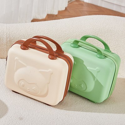 库洛米行李箱儿童卡通收纳箱14寸手提化妆箱带锁的密码箱旅行箱包