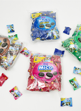 ALIBOBO迷你奥夹心饼干独立装休闲奶油味mico小黑饼零食下午茶点