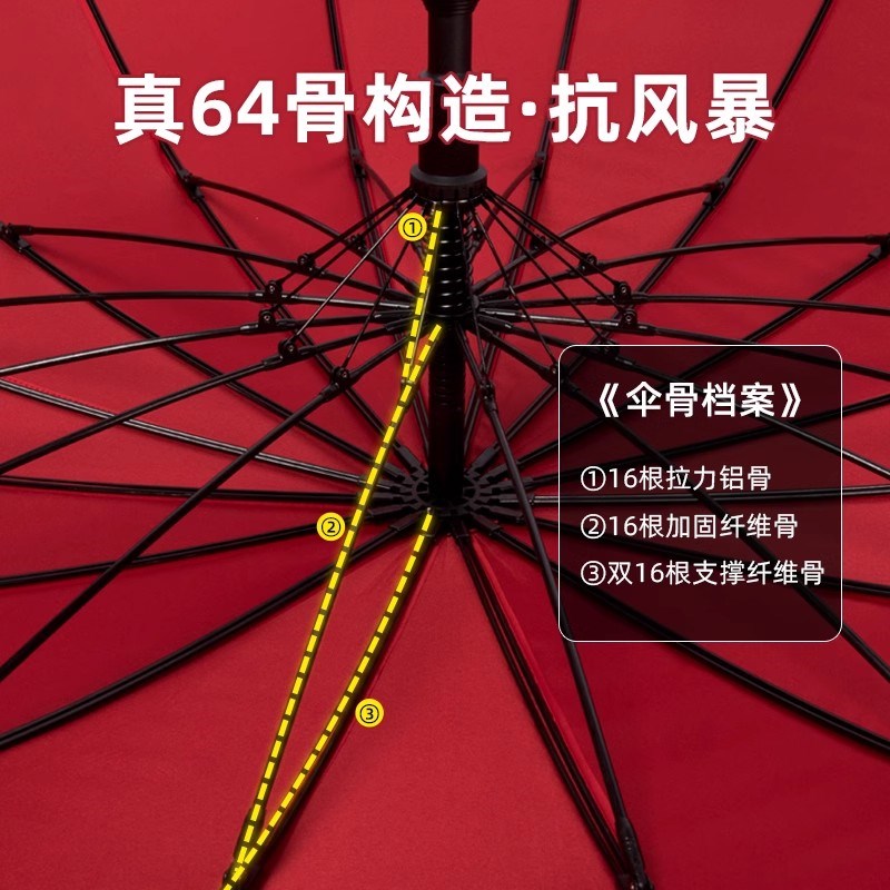 kt德国双层自动雨伞加大加厚加固抗风暴雨长柄双人三人男