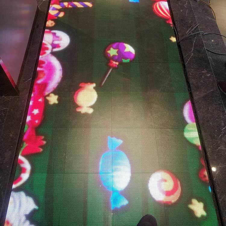 江苏苏州LED互动地砖显示屏制造P2.97大型面积地面屏