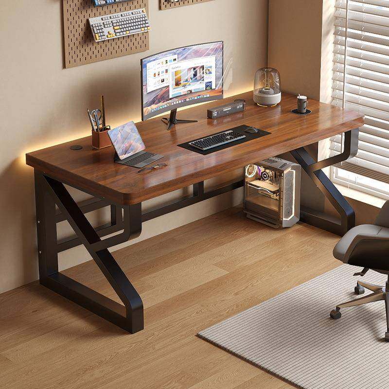 实木电脑桌台式家用学生学习桌办公长条桌子简易书桌电竞桌工作台