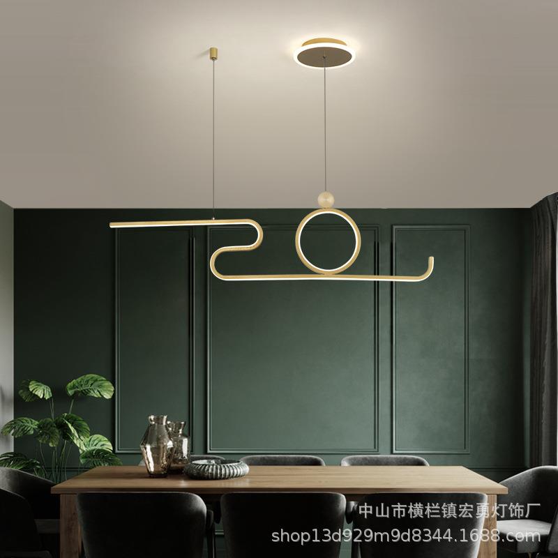 客厅新中式古风吊灯超薄吧台餐厅轻奢吊灯卧室灯书房led灯带灯具