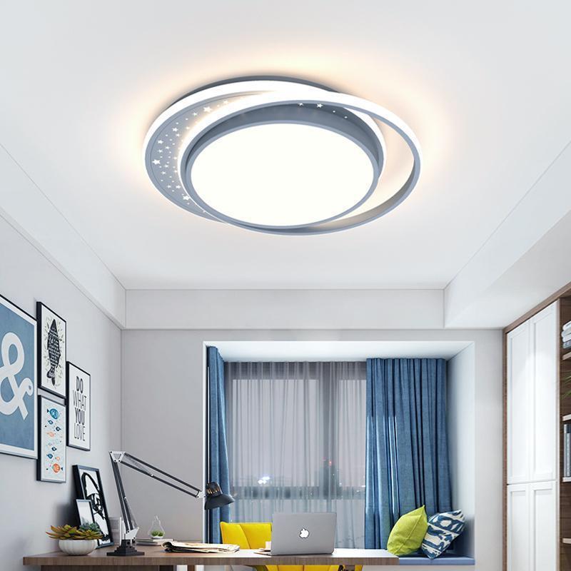 新款北欧卧室灯现代简约led吸顶灯创意卧室书房灯大气家用餐厅灯