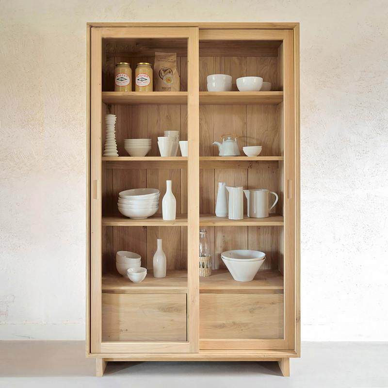 实木书柜北欧现代简约组合储物柜简约日式书橱落地客厅展示柜酒柜