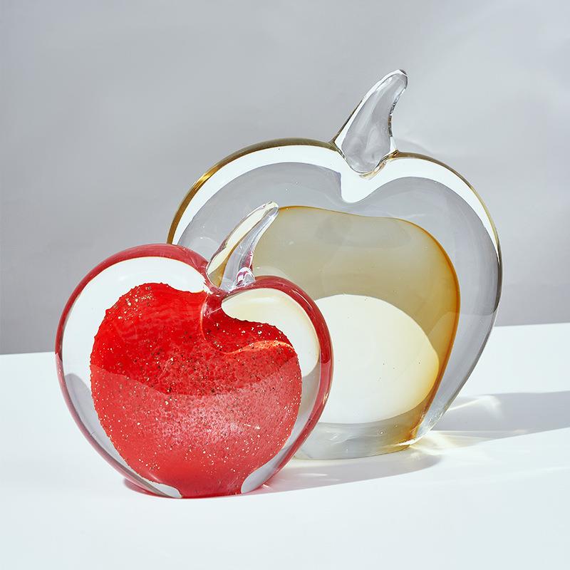 风格百搭现代创意轻奢平安果琉璃摆件茶水间客厅卧室玄关餐厅玻璃