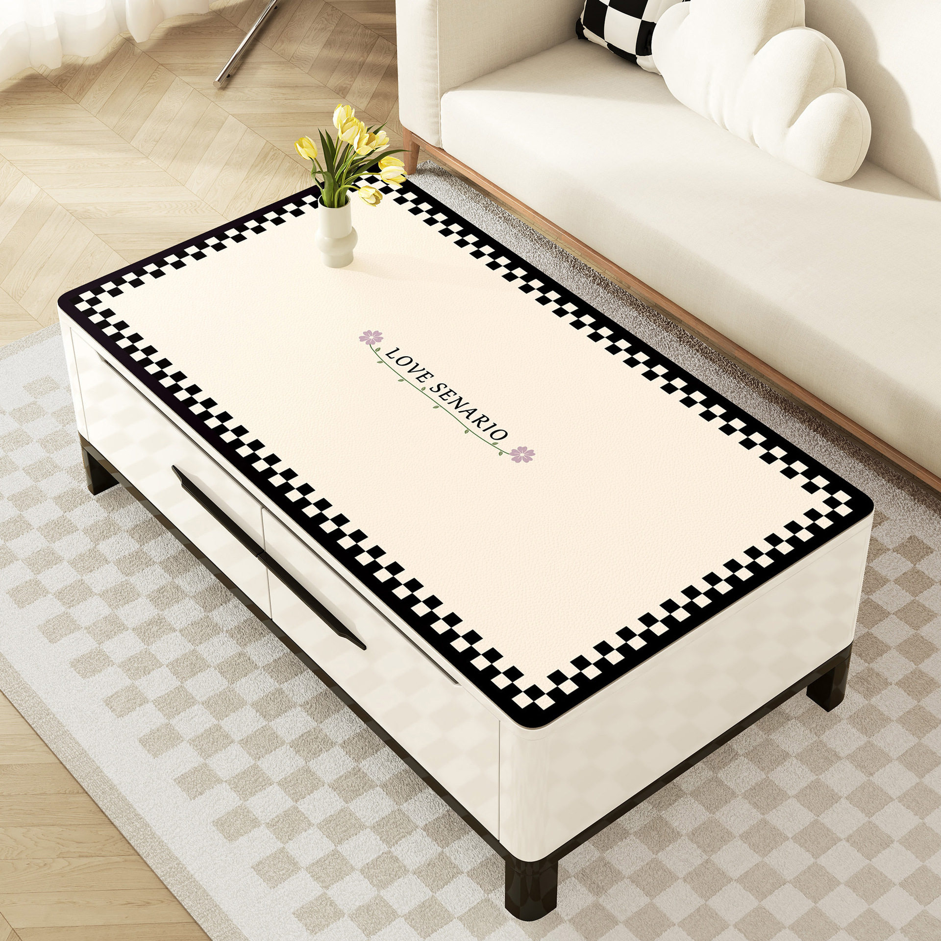 轻奢高级感茶几桌布防水防油防烫免洗餐桌垫长方形家用茶几桌面垫,居家布艺,茶几垫,淘宝优惠券,粉丝福利购,淘宝优惠卷