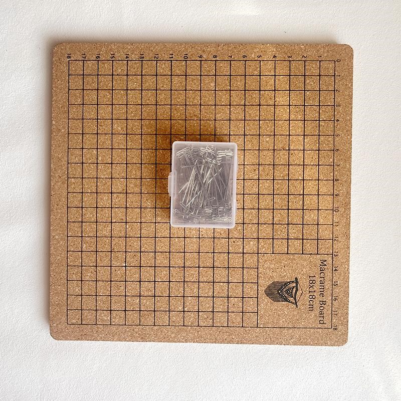 macrame挂毯方格软木板手工diy垫板包包编织固定工具大头针固定针