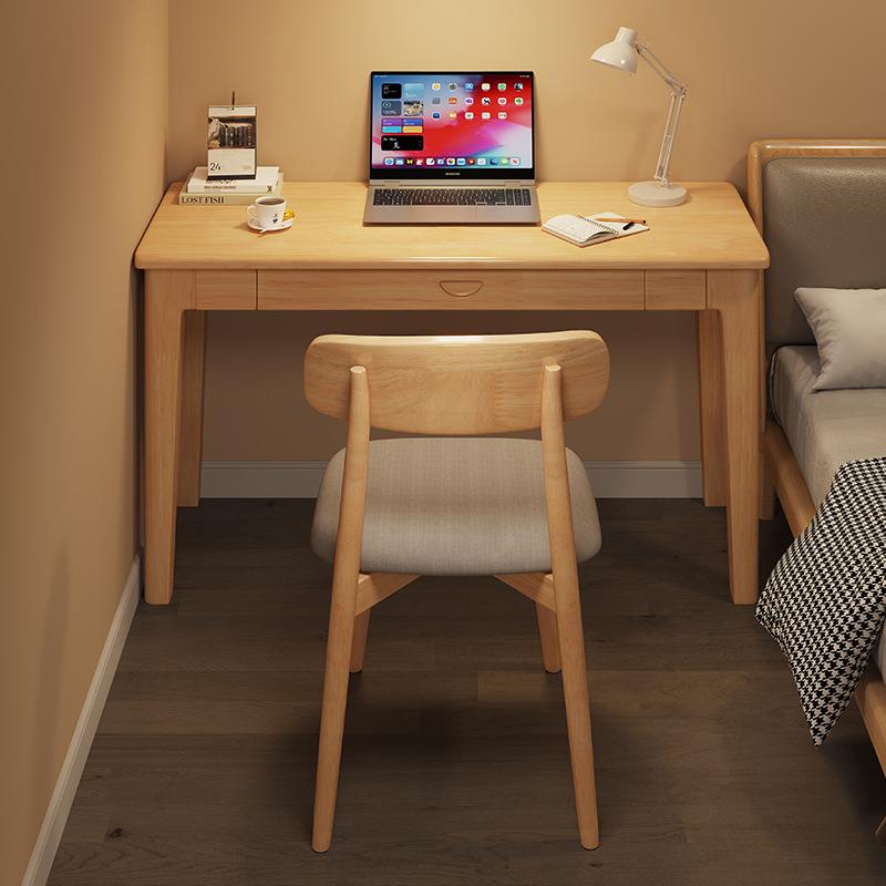 全实木窄书桌宽40/45/55cm家用电脑桌靠墙长条桌学生卧室学习桌子