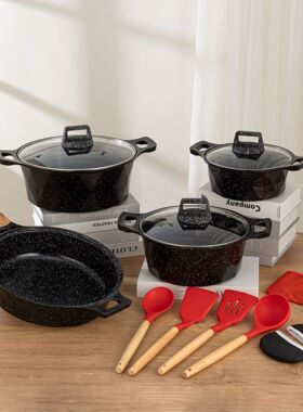 批发DR-13-02 13pcs pots non-stick pan大钻13件套铝锅