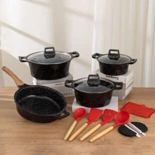 13pcs pan大钻13件套铝锅 non stick pots 批发DR