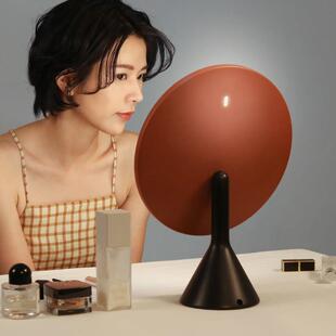 MUID大圆镜led化妆梳妆镜桌面智能带灯补光台式美妆镜