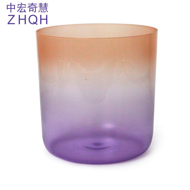 橙色紫色渐变水晶音乐颂钵瑜伽愈合歌唱碗音乐碗打击乐器