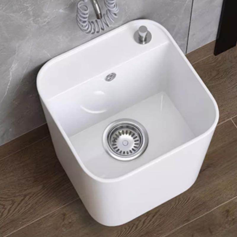 阳台迷你小号超小型洗拖把池卫生间陶瓷墩布池拖布池宽35cm小户型