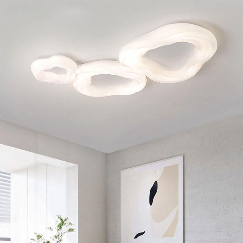 曲奇云朵吸顶灯设计师款奶油风大厅灯现代极简新款网红时尚客厅灯