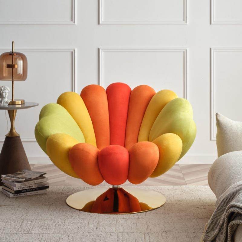 北欧设计师创意单人沙发旋转海葵椅轻奢休闲椅客厅卧室阳台懒人椅,鲜花速递/花卉仿真/绿植园艺,割草机/草坪机,淘宝优惠券,粉丝福利购,淘宝优惠卷