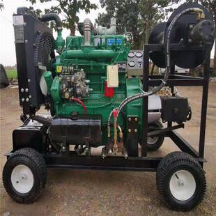全自动柴油电启动管道疏通机市政管道高压清洗机管道疏通设备