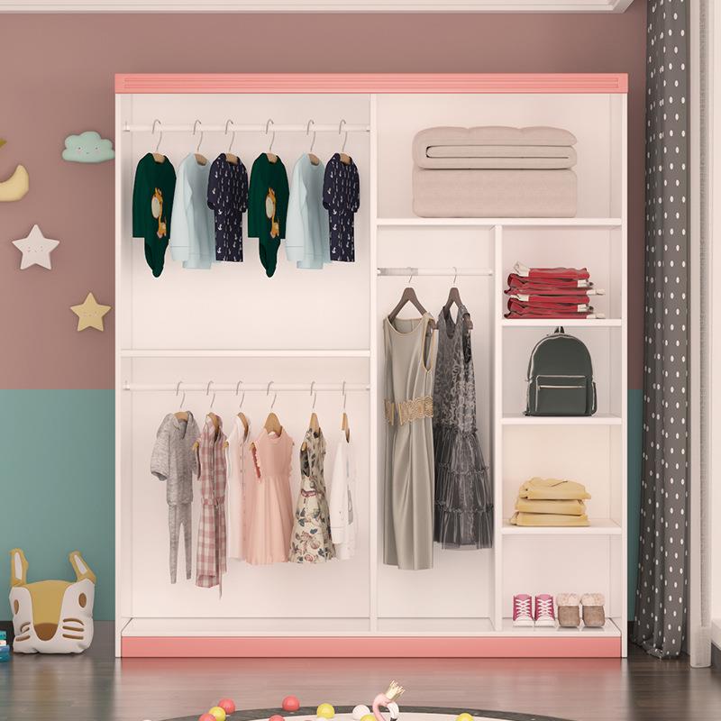 小衣柜推拉移门家用男女儿童衣橱简易储物柜卧室出租房矮收纳柜子