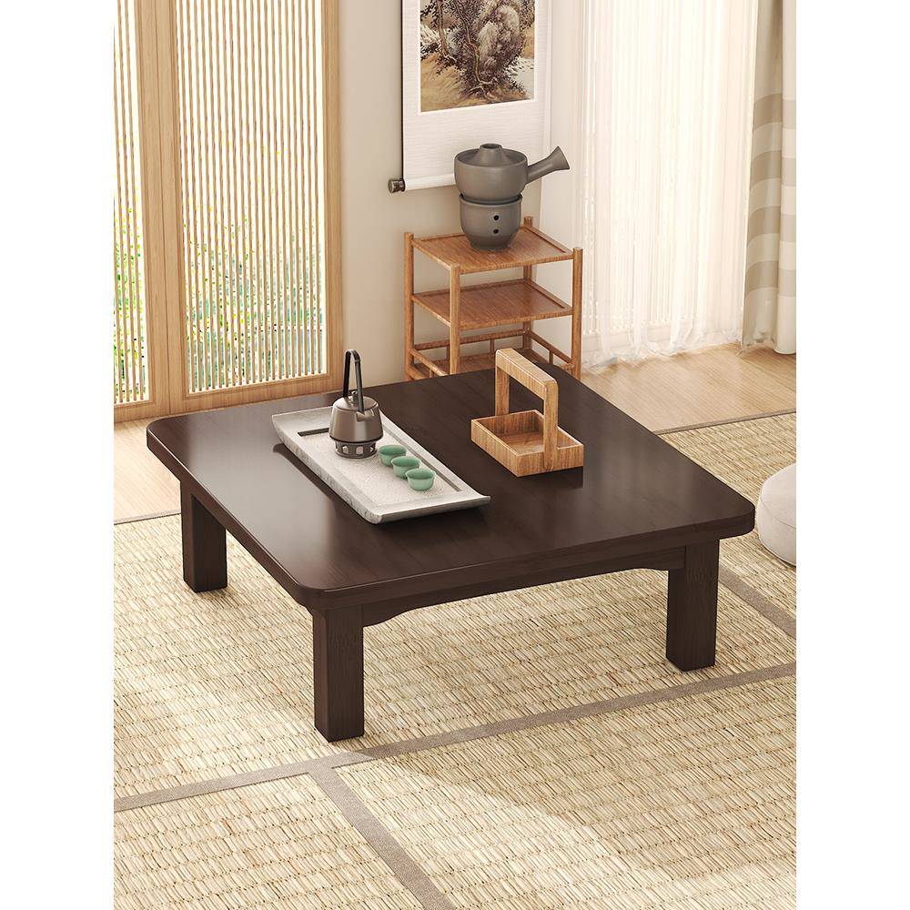 cs炕桌方桌楠竹榻榻米小茶几正方形实木炕上吃饭桌学习矮桌子飘窗