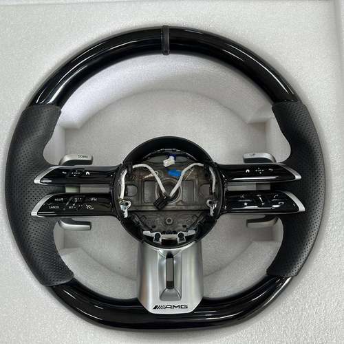 适用于奔驰方向盘老改新A180LC200LE300碳纤维蜻蜓AMG总成改装