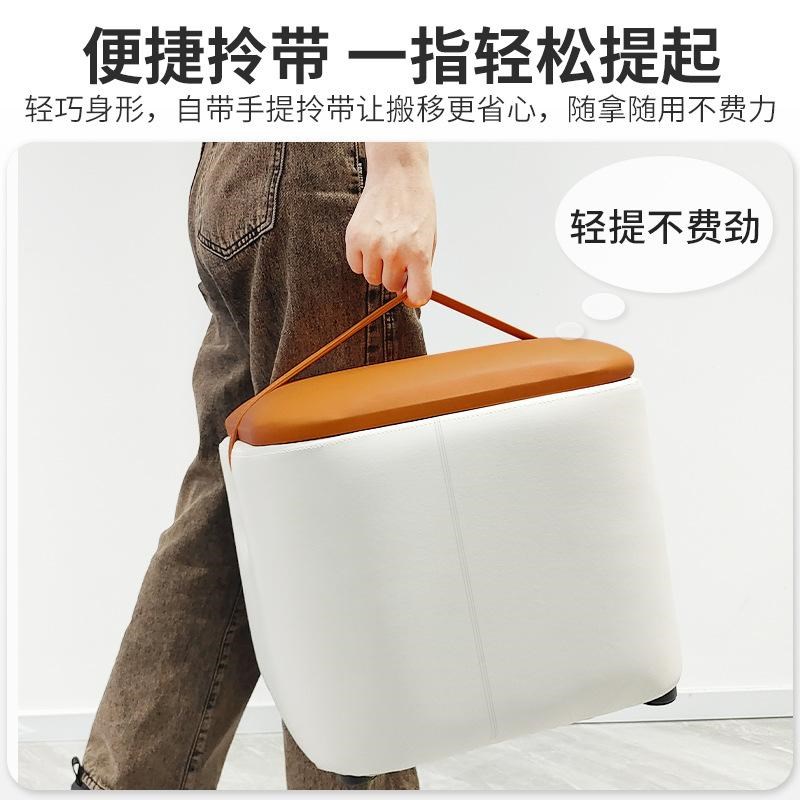 矮凳简约家用科技布沙发凳家用卧室客厅收纳软凳子小孩坐墩实木凳