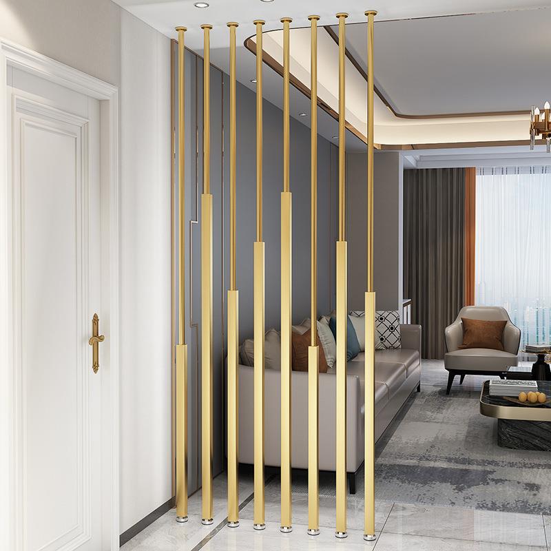 简约铁艺入户客厅卧室创意隔断墙玄关屏风竖条柱子办公室遮挡立柱