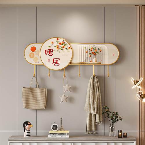 铁艺装饰挂钩进门玄关钥匙玄关挂衣架壁挂墙上创意轻奢入户挂衣钩