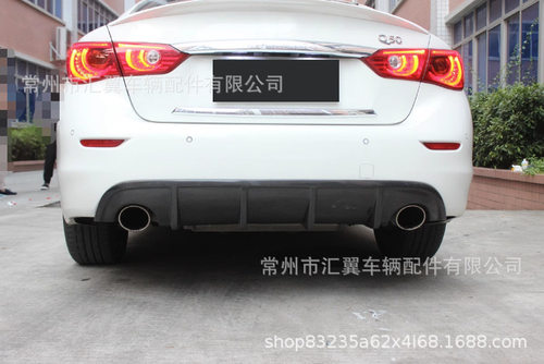适用于2014~2017年英菲尼迪Q50汽车改装JC款碳纤维后唇后扰流
