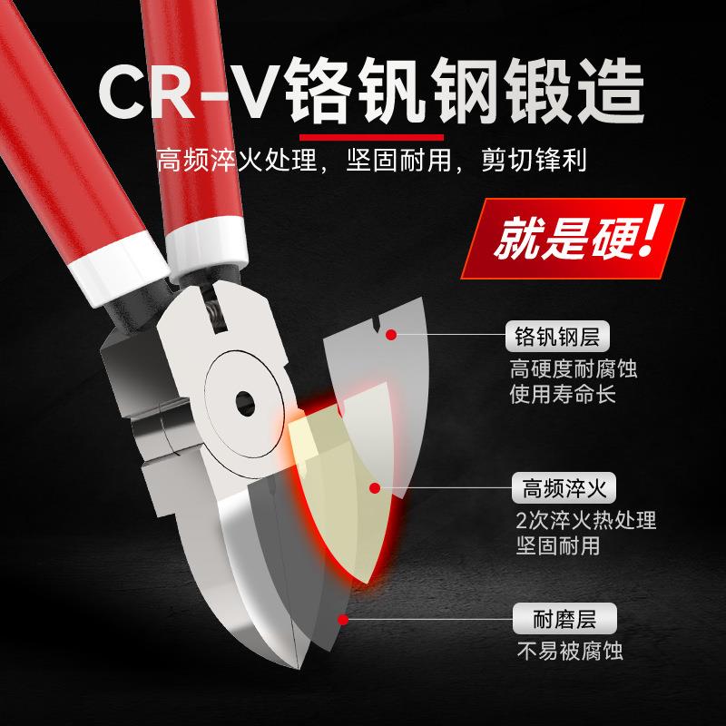 YATO尖嘴钳手工斜嘴钳子多功能电工珠宝小偏口电子剪钳斜口小钳子