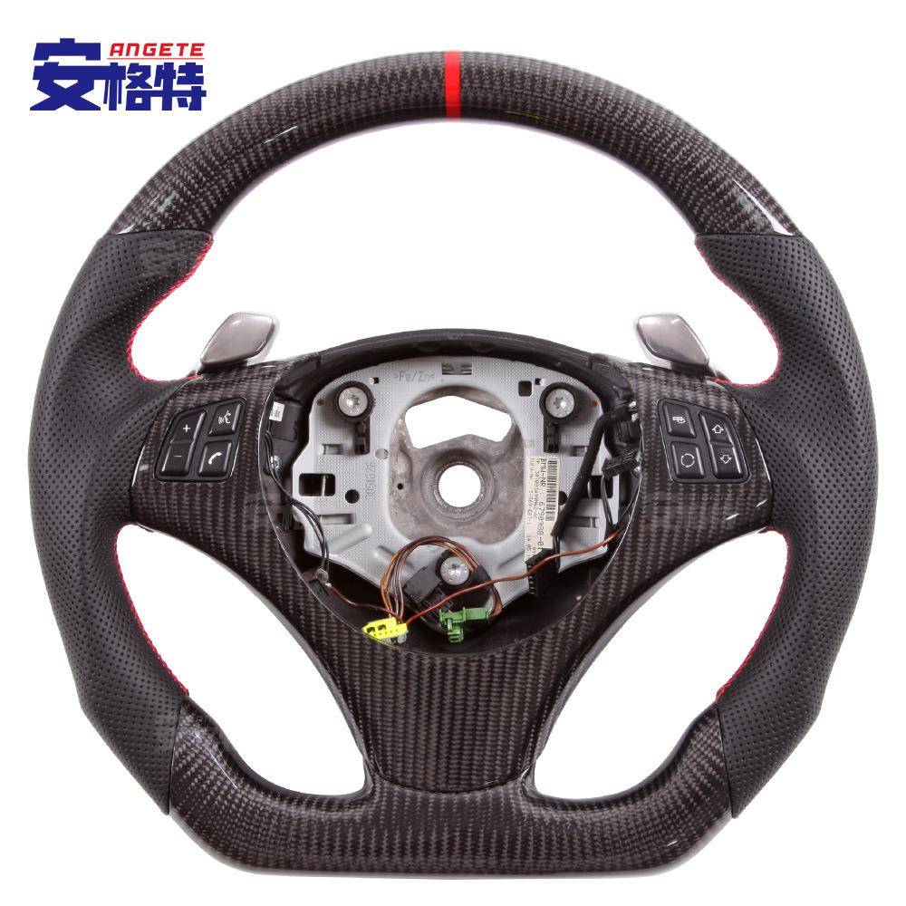 适用宝马BMWE90E92E88E93碳纤维汽车方向盘改装总成老款改新