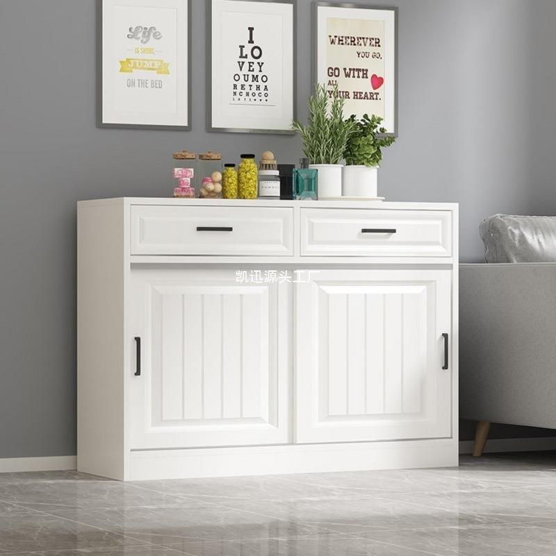 欧式阳台柜简约收纳柜子矮柜推拉门制置物柜飘窗储藏移门地储物柜